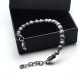 Matte Map Stone Bracelet Metal Wrist Chain Jewelry