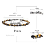 Matte Map Stone Bracelet Metal Wrist Chain Jewelry