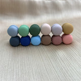 Matte Silk Scarf Magnetic Brooch Hijab Round Scarf Shawl