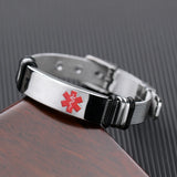 Personalized Medical Alert Bracelet DIY Engraving ICE Band for Men