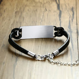 Medical Alert Star Of Life Titanium Stainless Steel Bracelet