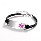 Medical Alert Star Of Life Titanium Stainless Steel Bracelet