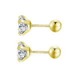 Zircon Tragus Cartilage Stud Earrings Titanium Steel Crystal