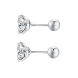 Zircon Tragus Cartilage Stud Earrings Titanium Steel Crystal