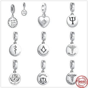 Contadora Psychology Pendant DIY Bead Charm Silver 925 Bracelet