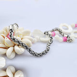 Vintage 925 Silver Bracelet 7.5inches 3.5MM Thai Silver Jewelry