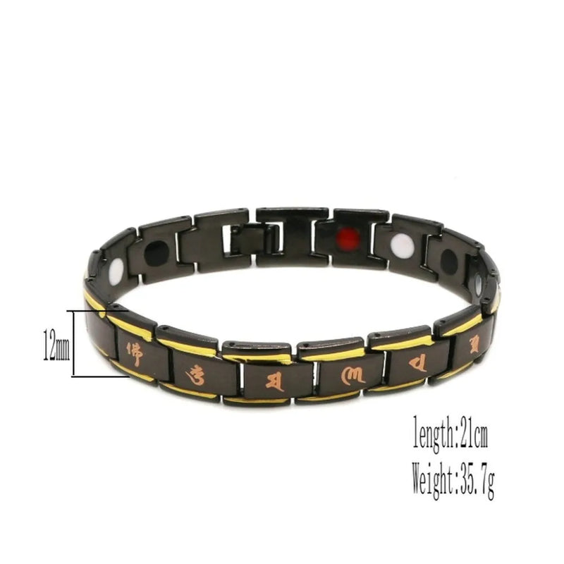 Magnetic Bracelet Titanium Steel Power Therapy Magnet Bracelet