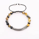 Men Bracelet Stone Beads Stainless Steel Friendship Bracelet