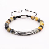 Men Bracelet Stone Beads Stainless Steel Friendship Bracelet