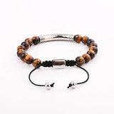 Men Bracelet Stone Beads Stainless Steel Friendship Bracelet