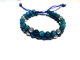 Apatite Steampunk Bracelet 6MM Braided Wristband