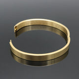 Men Stainless Steel Round Bangle & Bracelet Matte Charm Jewelry