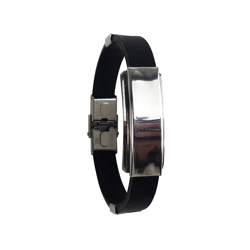 Men Women Silicone Health Bracelet Magnetic Therapy Wristband
