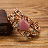 7 Chakra Healing Wrap Bracelet Natural Stone Bohemian Jewelry