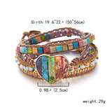 7 Chakra Healing Wrap Bracelet Natural Stone Bohemian Jewelry