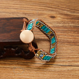 7 Chakra Healing Wrap Bracelet Natural Stone Bohemian Jewelry