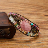 7 Chakra Healing Wrap Bracelet Natural Stone Bohemian Jewelry