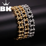 15mm Stainless Steel Cuban Link Bracelet Hip Hop Jewelry