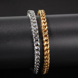 Men's Stainless Steel Cuban Link Bracelet 6mm Width