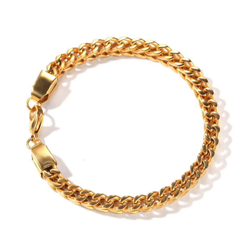 Men's Stainless Steel Cuban Link Bracelet 6mm Width