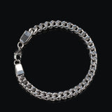 Men's Stainless Steel Cuban Link Bracelet 6mm Width