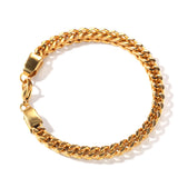 Men's Stainless Steel Cuban Link Bracelet 6mm Width