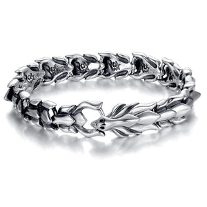 Men's Silver Keel Bracelet - Domineering Retro Zodiac Bracelet