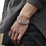 Men's Silver Keel Bracelet Ins Niche Domineering Retro Jewelry