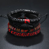 Men's Leather Turtle Bracelet Set