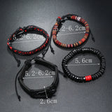 Men's Leather Turtle Bracelet Set