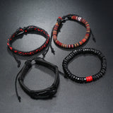 Men's Leather Turtle Bracelet Set