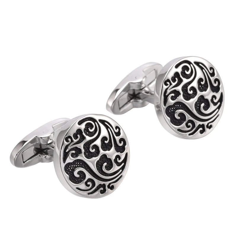Men's Cloud Pattern Cufflinks French Shirt Buttons Wedding Accessories