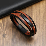 Men's Leather Braided Retro Bracelet