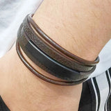 Men's Leather Braided Retro Bracelet