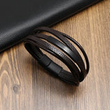 Men's Leather Braided Retro Bracelet