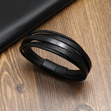 Men's Leather Braided Retro Bracelet