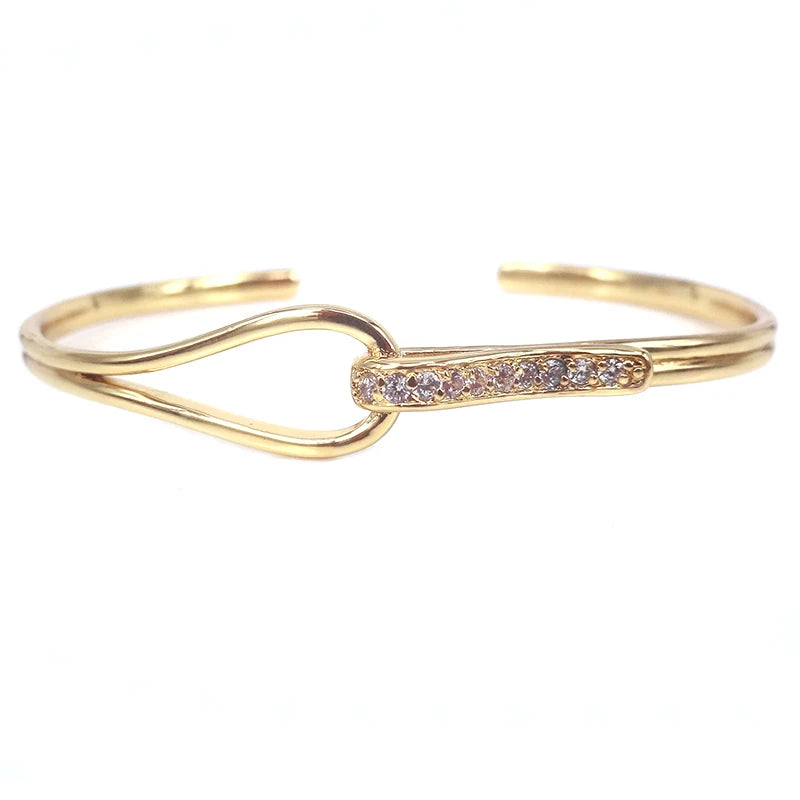 Gold Zircon Bracelet Set For Men's Party Jewelry Gift