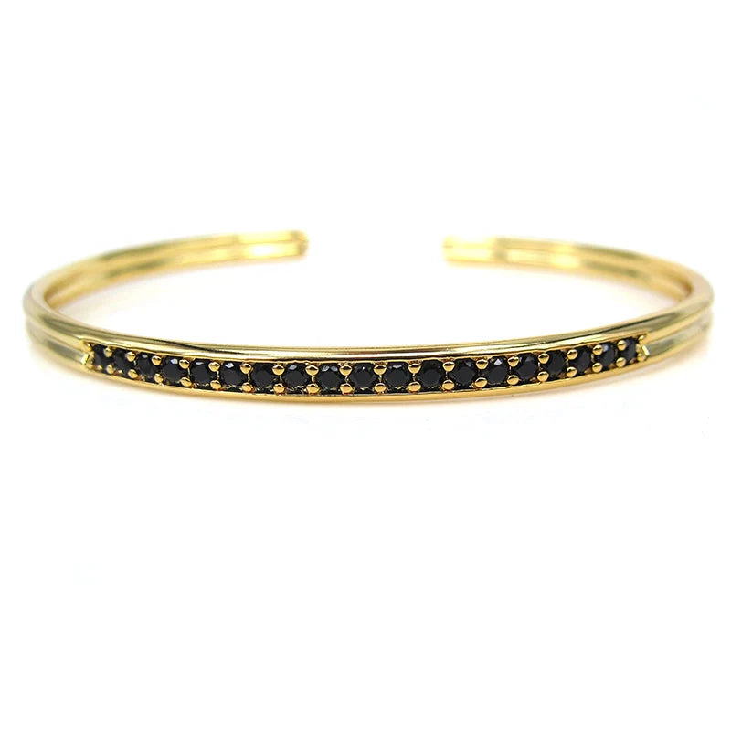 Gold Zircon Bracelet Set For Men's Party Jewelry Gift