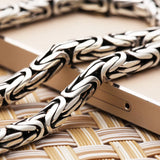Men's Necklace Silver Pingan Pattern Retro Personality
