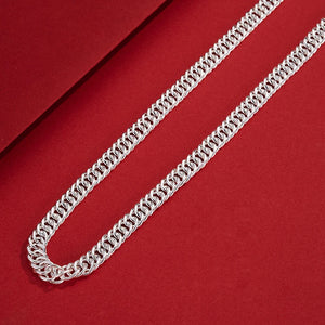Men's Silver Necklace Wild Hip-hop Personality Male Decorative Whip Chain