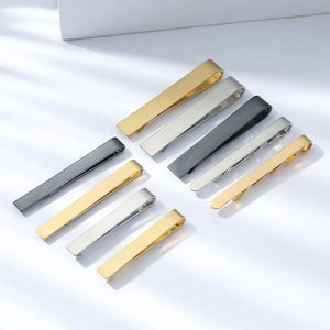 Men's Tie Clips Metal Solid Ties Wallet Clip Men's Accessories