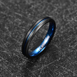 Men's Tungsten Carbide Beveled Edge Wedding Band 10mm