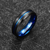 Men's Tungsten Carbide Beveled Edge Wedding Band 10mm