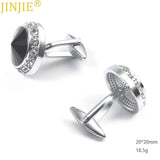 Men's Red Crystal French Cufflinks Round Rhinestone AliExpress