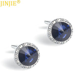 Men's Red Crystal French Cufflinks Round Rhinestone AliExpress