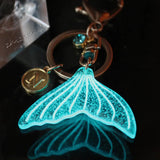 Mermaid Tail Crystal Keychain Glow In The Dark Jewelry
