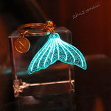Mermaid Tail Crystal Keychain Glow In The Dark Jewelry