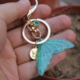 Mermaid Tail Crystal Keychain Glow In The Dark Jewelry