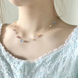 Mermaid's Tears Necklace Sea Ocean Short Chain Beach Pendant