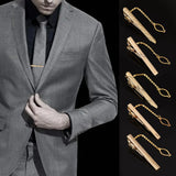 Metal Tie Clip with Chain Necktie Clasp